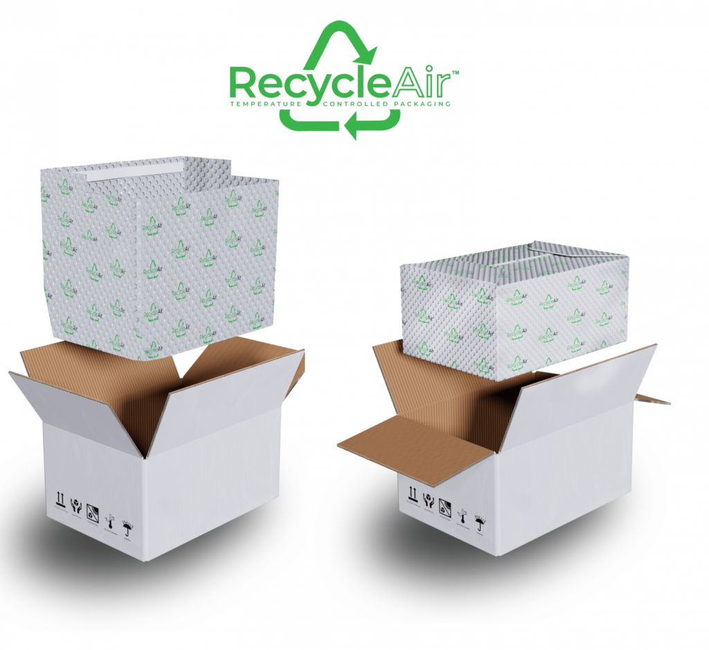 A RecycleAir System designed for chilled goods isolation on a white background.