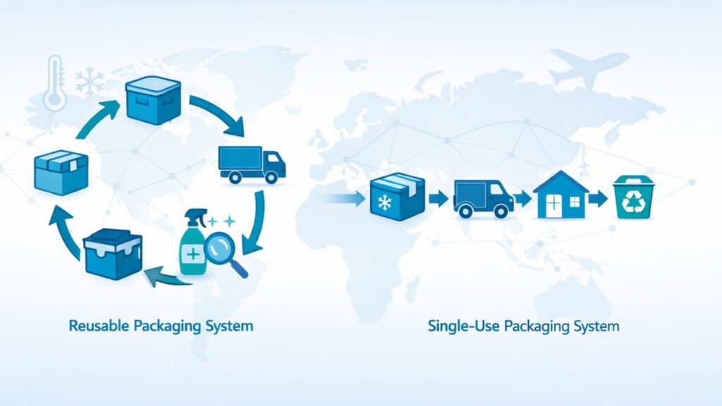 Reusable vs single-use insulated packaging in cost-to-serve modelling